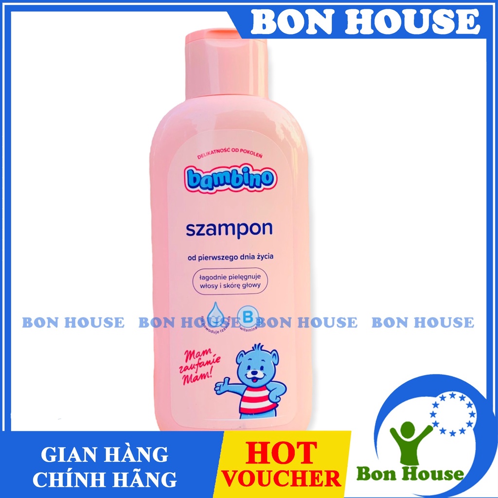 CHAI DẦU GỘI BÉ GÁI BAMBINO 400ml