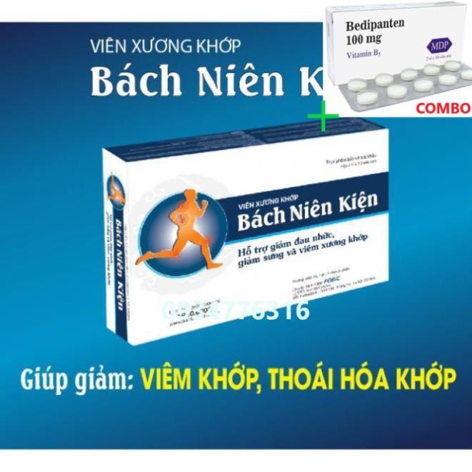 Combo Bedipanten 100mg +  ✅ Viên xương khớp Bách Niên Kiện - 20 viên
