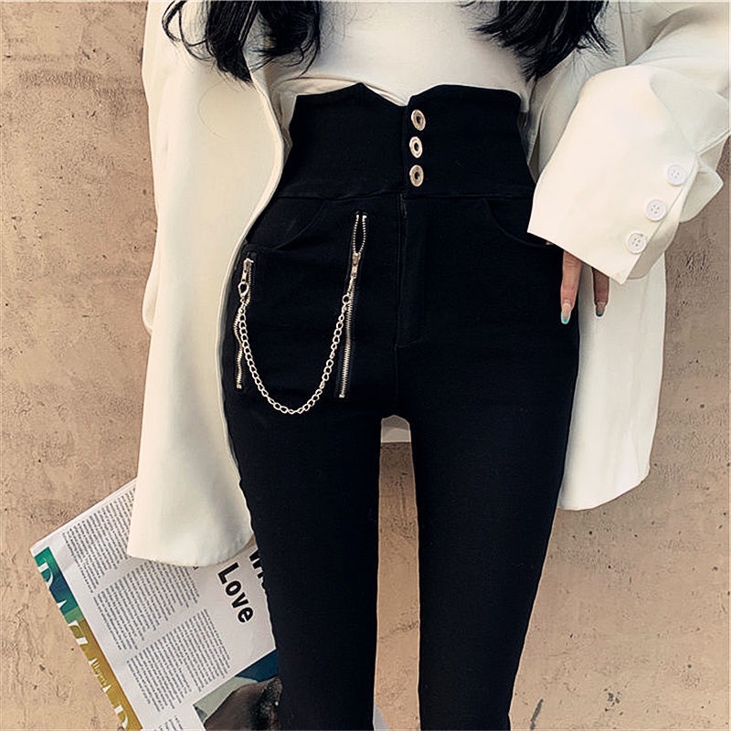 .Quần legging nhung đen lưng cao thời trang thu đông cho nữ 2021