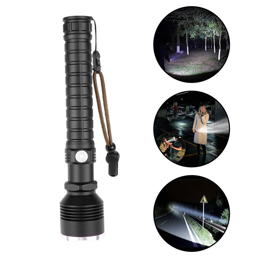 80000lm XHP70 Led Flashlight Rechargeable Powerful Torch Zoom 18650 26650