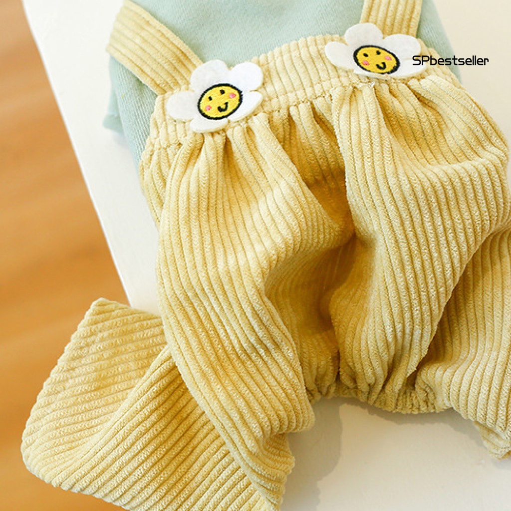 Bộ áo liền quần cổ tròn thời trang mùa thu cho cún cưng