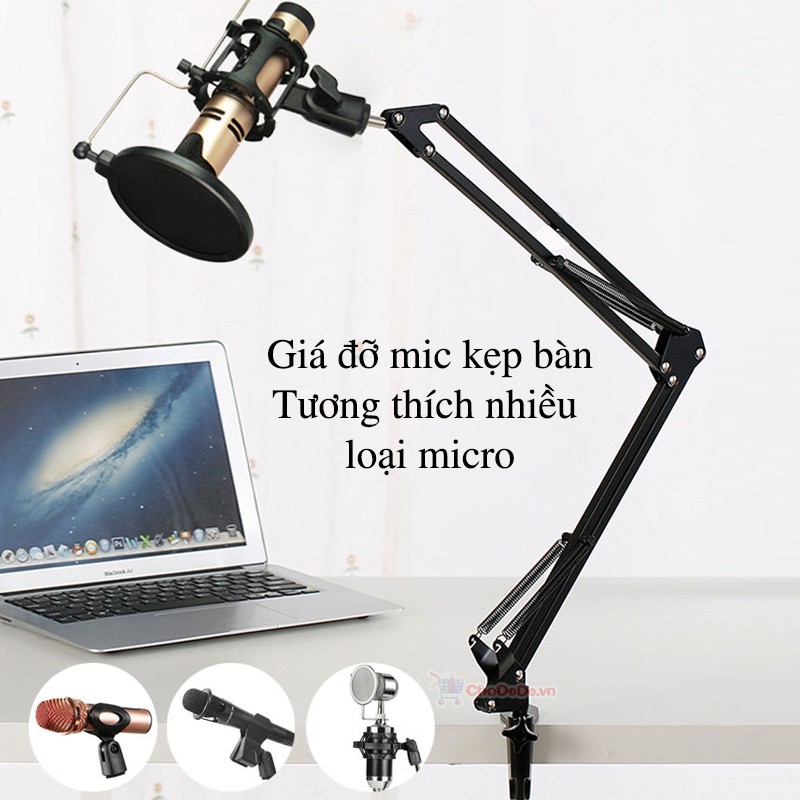 Giá đỡ micro kẹp bàn KB-08 có thể điều chỉnh vị trí linh hoạt theo ý muốn