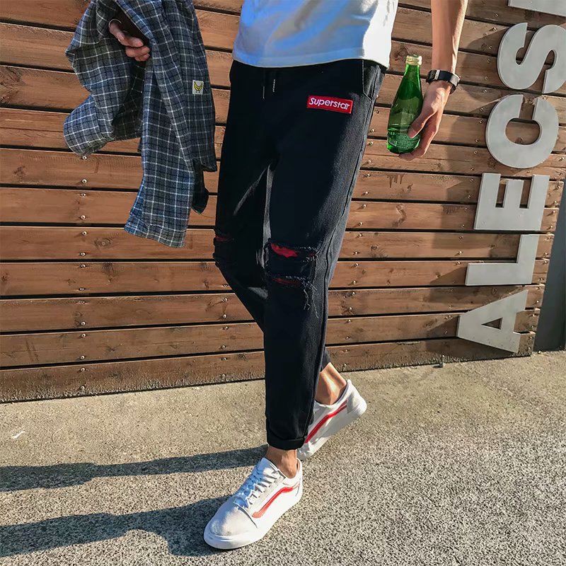 [HÀNG HOT 2020] QUẦN JOGGER ĐEN RÁCH GỐI KAKI