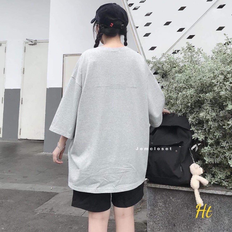 Sét áo xám nasa + quần trơn đen tici H2O966