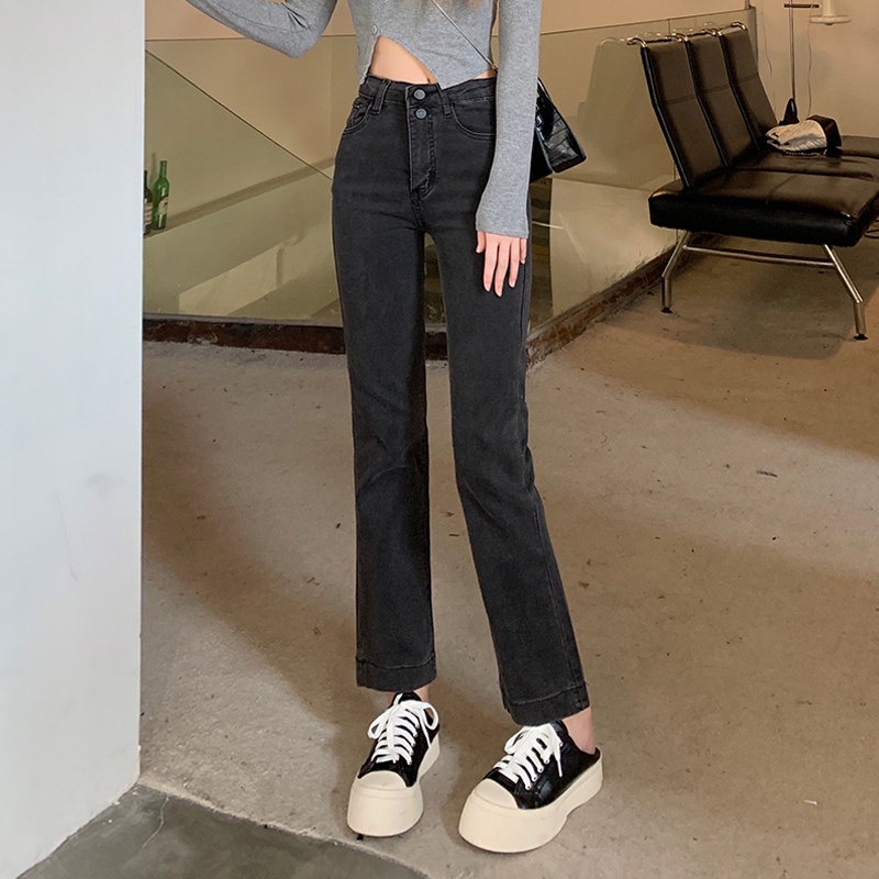 [SẴN/ VIDEO THẬT] Quần Jeans Ống Đứng Gấu To 2 Khuy (mã 2414)
