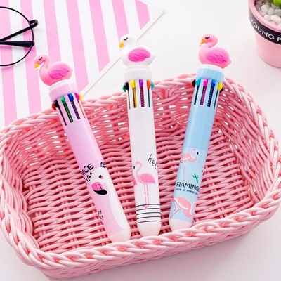 Bút bi bấm 10 màu nhiều hình dễ thương, bút viết nhiều màu, đồ dùng học tập tiện dụng học sinh E864