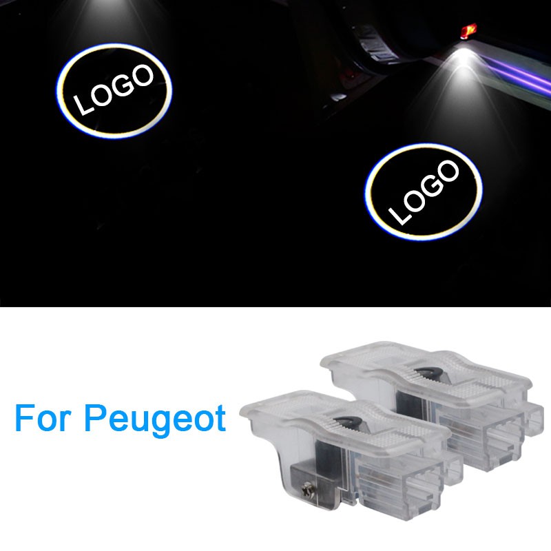 Set 2 Đèn Led Laser Gắn Cửa Xe Ô Tô Peugeot 407 408 508 Rcz 1007 3008