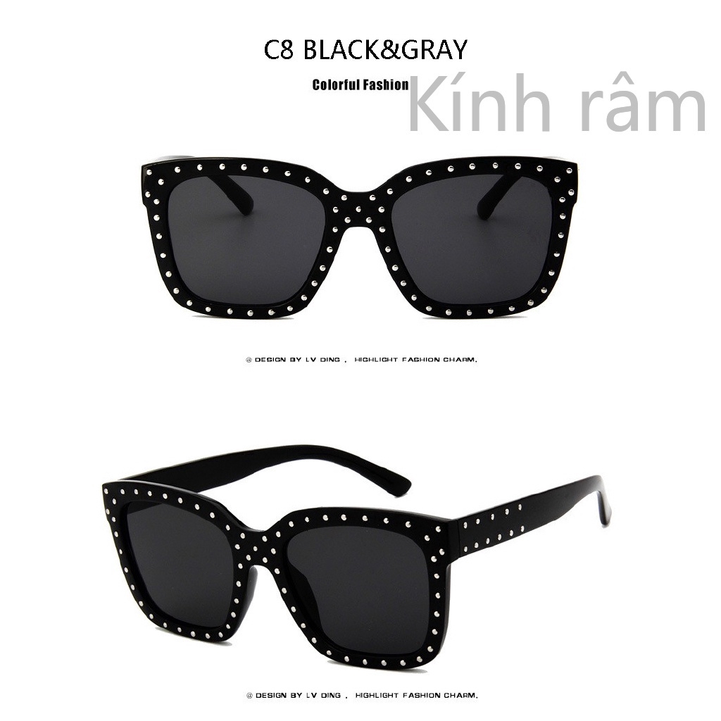 Kính mát đinh tán phong cách cổ điển dành cho nữ