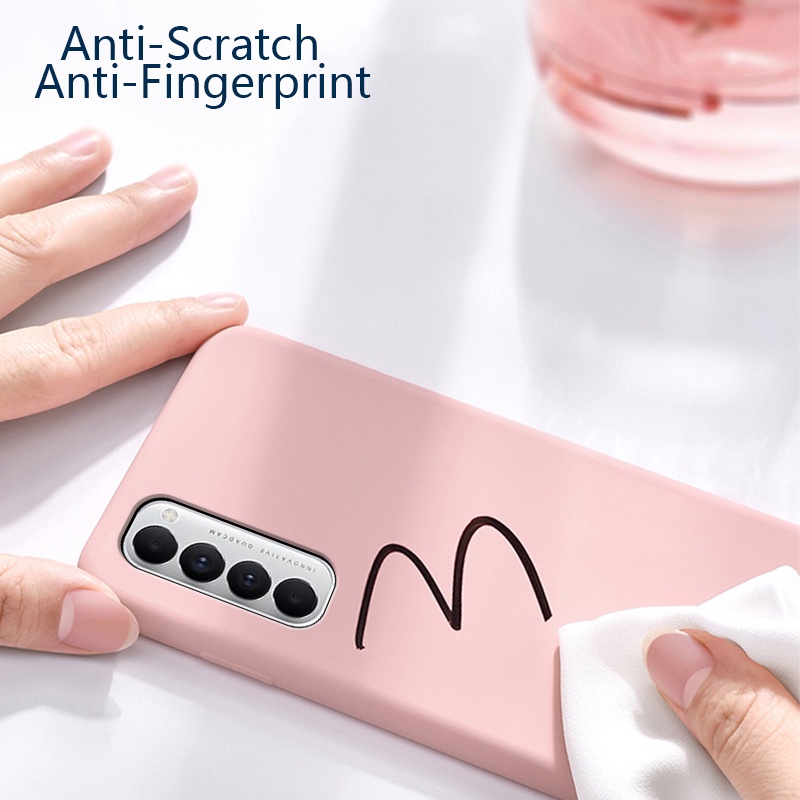 Ốp điện thoại silicone dẻo màu kẹo ngọt trơn thời trang cho OPPO RENO 4 4 PRO