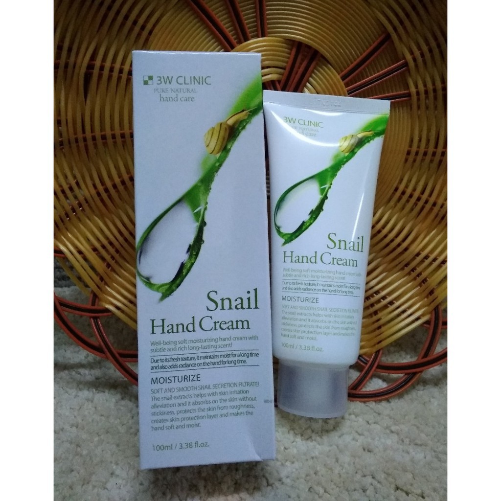Kem Dưỡng Da Tay 3W Clinic Sên 100ml Hàn Quốc | BigBuy360 - bigbuy360.vn
