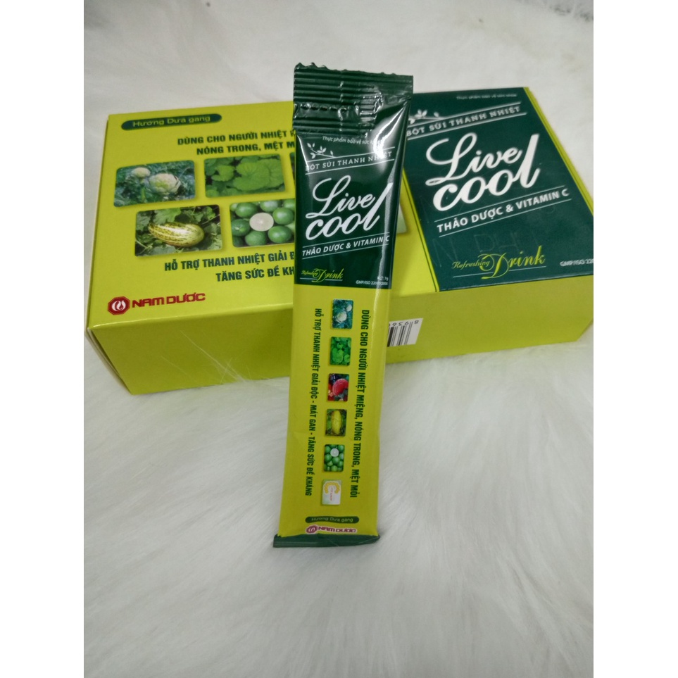 Live cool, bột sủi thanh nhiệt, thanh nhiệt, mát gan, hết nhiệt miệng, 1 gói.