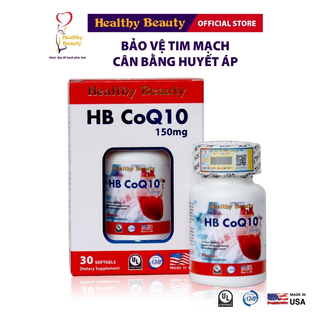 HB CoQ10 - Viên Uống hỗ trợ Tim Mạch, Cân Bằng Huyết Áp.