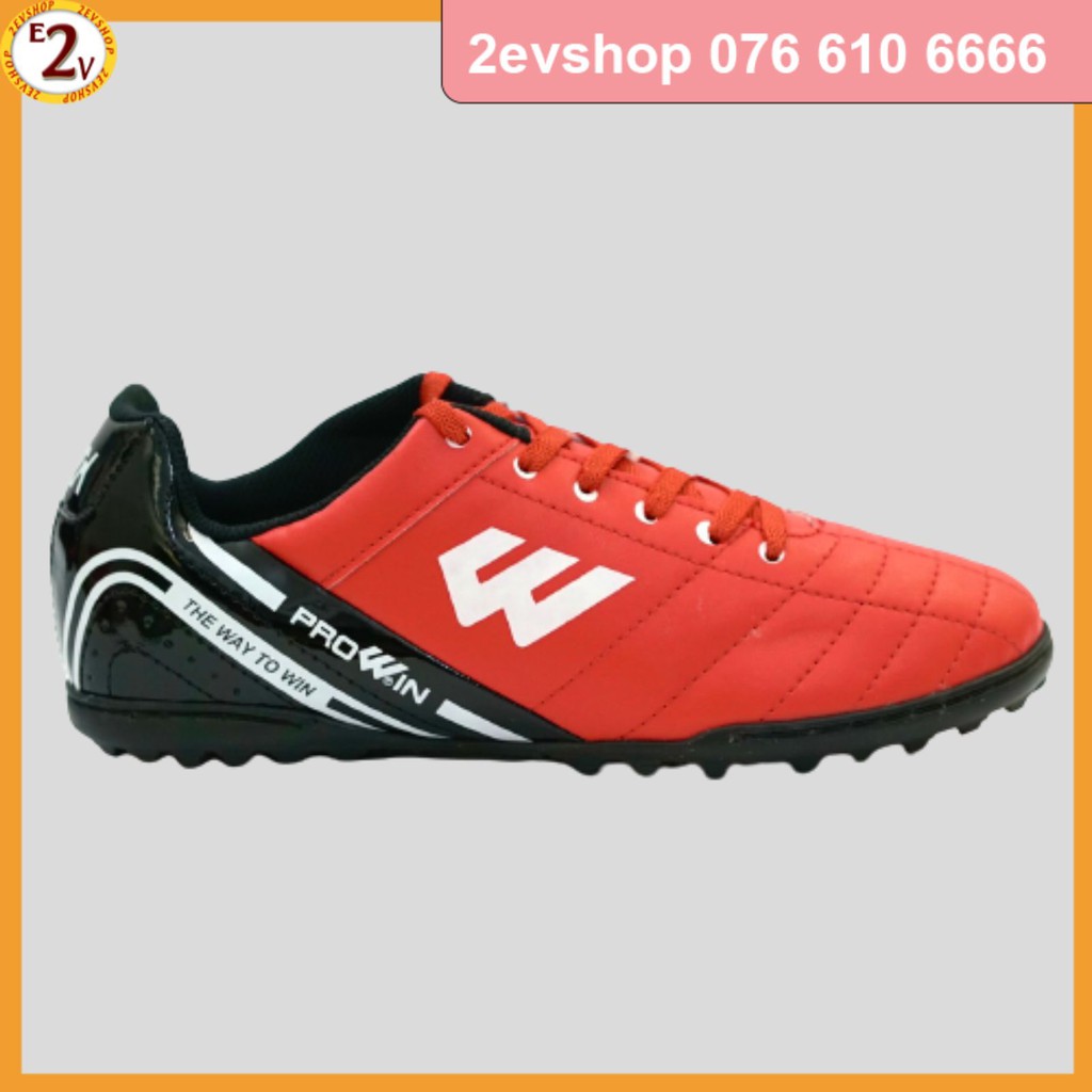 Giày đá bóng thể thao nam Prowin RX Đỏ, giày đá banh cỏ nhân tạo chất lượng - 2EVSHOP