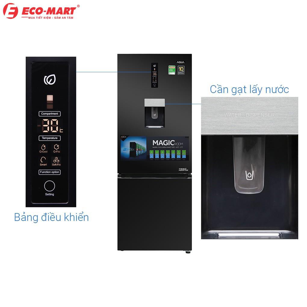 Tủ lạnh Aqua Inverter 327 lít màu sơn đen AQR-IW338EB.BS