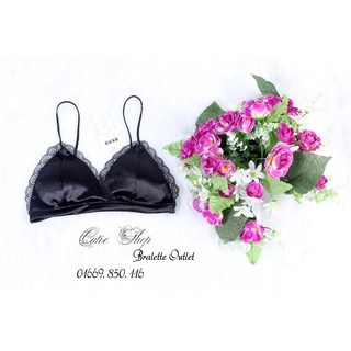 Bralette lụa viền ren