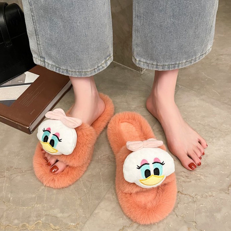 Dép Bông Đi Trong Nhà Giữ Ấm Mùa Thu Đông Phong Cách Hàn Quốc Dễ Thương Dành Cho Nữ