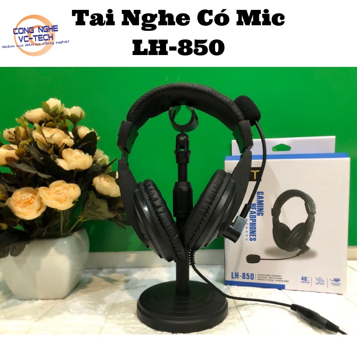 Tai nghe máy tính có Mic cao cấp LH-850, Có hộp - Cam kết chất lượng - Học Online ,Nghe nhạc trên PC, laptop, điện thoại