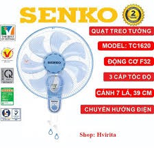 Quạt treo tường Senko TC1620 chính hãng - Bảo hành 2 năm