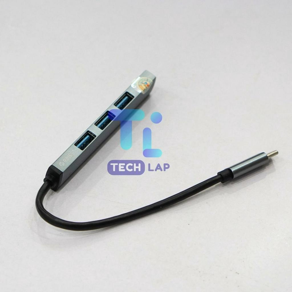 Bộ chuyển đổi, Hub chuyển đổi Type C to USB Orico chia 4 cổng USB 3.0 Tốc độ cao, Vỏ nhôm cho Laptop/PC - BH 6 tháng