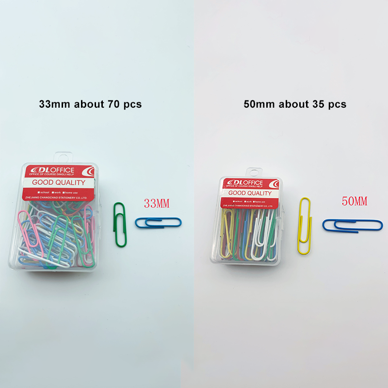 Stationery, Paper Clip, Silver / multicolor, 33mm / 55mm size【lyfs】