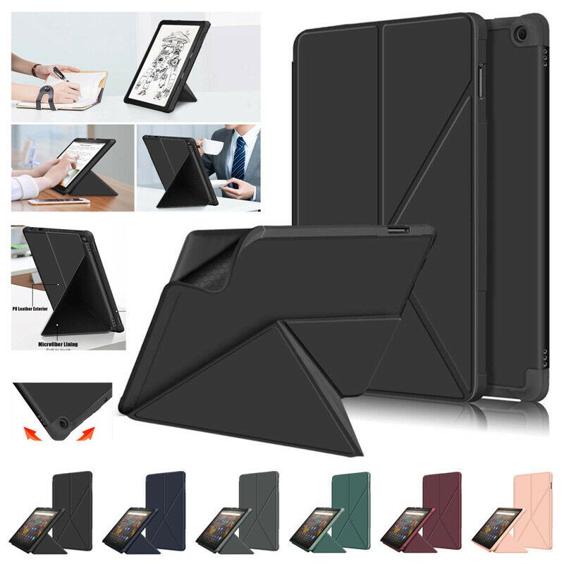 Bao da máy tính bảng nắp gập chống sốc thông minh cho Amazon Kindle Fire Hd 10 Plus 2021 11th 10.1"