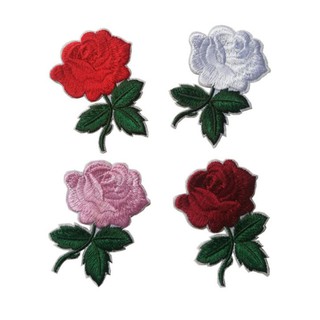 Flash Sale 1 ngày duy nhất Sticker ủi thêu hình hoa hồng - Phụ kiện Patch logo ủi quần áo balo