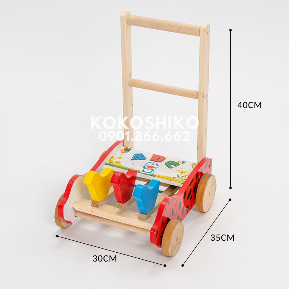 Xe tập đi gỗ Chó Đốm loại đẹp