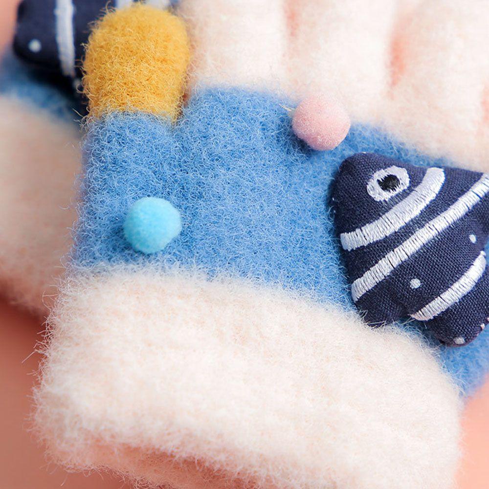 SUSANS Găng Tay Mềm Mại Bảo Vệ Mùa Đông Cho Bé ​Găng Tay Xỏ Ngón Cho Bé 0-3 Tuổi