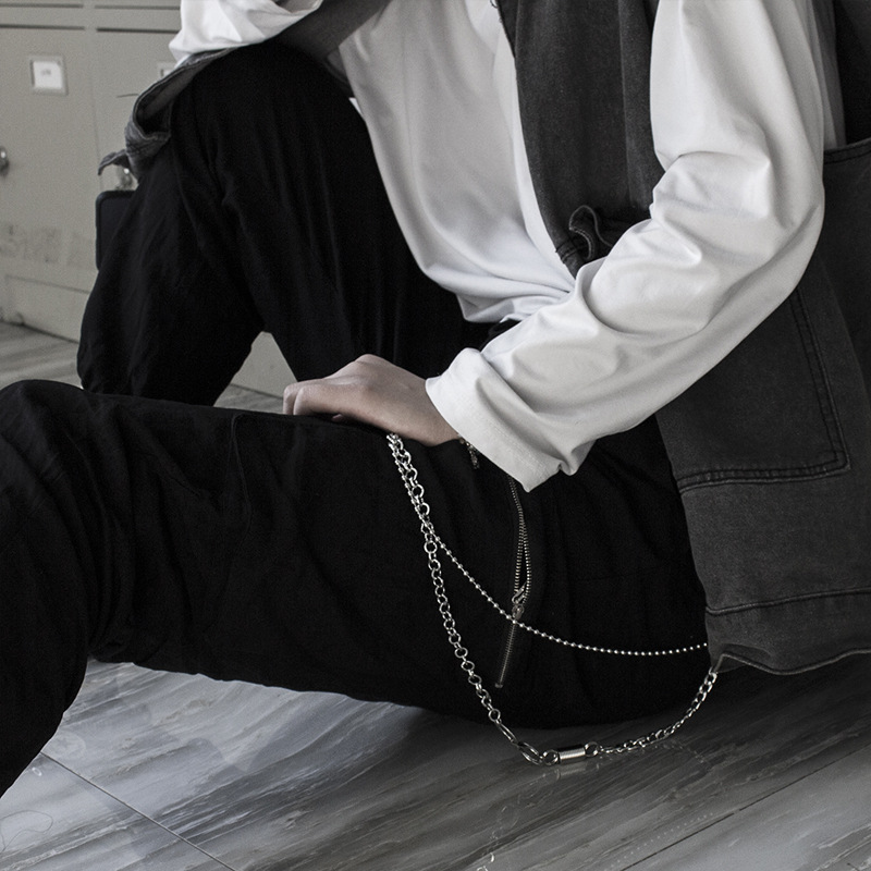 Dây xích đôi 22791 bằng kim loại gắn quần dài phong cách hipster thời trang cá tính