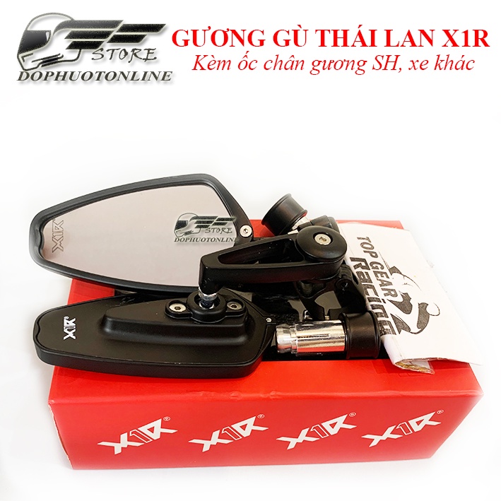 Gương Gù Thái Kính Trắng - Gương gù X1R - Lắp được Chân Gương SH