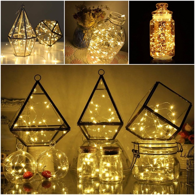 Đèn Led Fairy Light đom đóm dùng Pin 3m