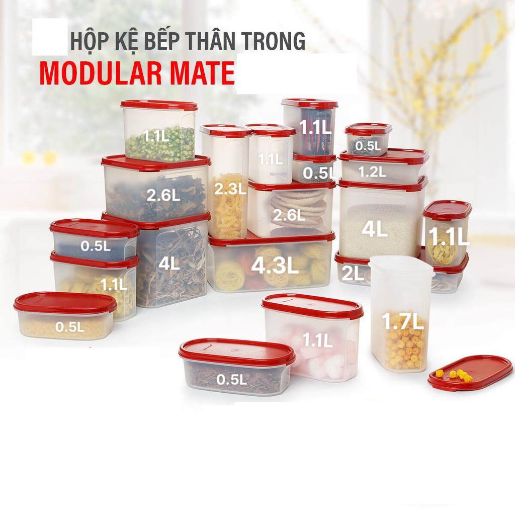 TUPPER - LẺ HỘP TRỮ KHÔ KITCHEN ĐỦ SIZE (có thể trữ mát)