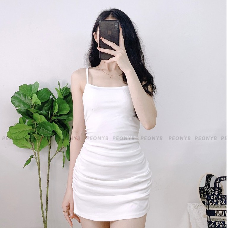 Váy đầm body hai dây dúm eo SIÊU ĐẸP | BigBuy360 - bigbuy360.vn
