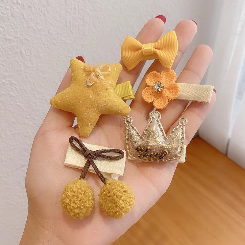 Set Kẹp Tóc Cute Cho Bé Gái Phong Cách Hàn Quốc Dễ Thương Xinh Xắn KC57 JOLY