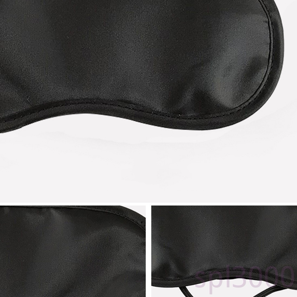 [Hàng mới về] Mặt nạ che mắt ngủ bằng polyester màu đen trơn dùng một lần