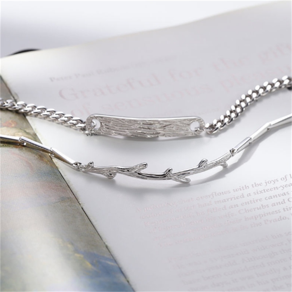 Vòng tay bạc thiết kế đơn giản thời trang dành cho nam và nữ