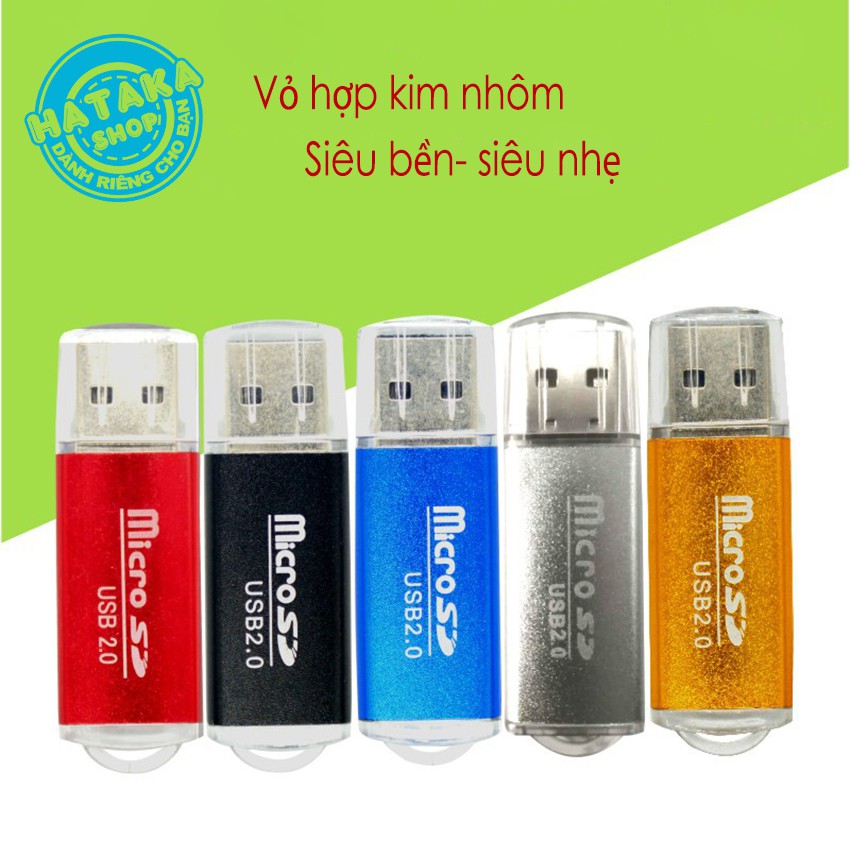 Combo 10 đầu đọc thẻ nhớ microSD/TF vỏ nhôm