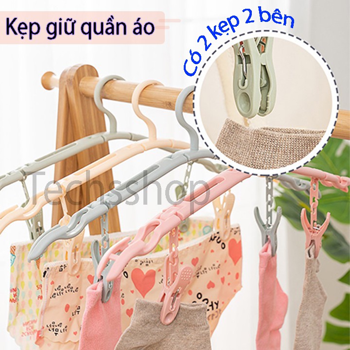 Móc Treo Quần Áo Gấp Gọn Đi Du Lịch, Đi Phượt - Móc Treo Đồ Xếp Gọn Có Kèm Kẹp