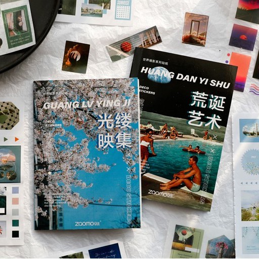 [20 trang] Sổ Sticker Nhãn Dán Nhựa PET Washi Giấy Trang Trí Bullet Journal ST177