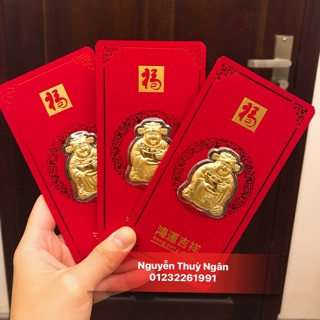 Lì Xì Thần Tài Vàng 24k