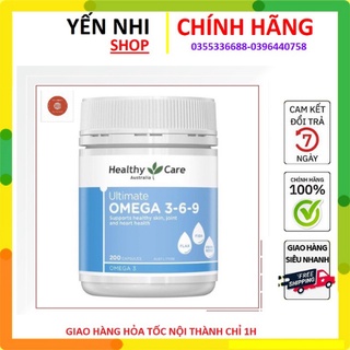 [CHÍNH HÃNG][ÚC] Viên Uống Omega 369 Healthy Care Ultimate Omega 3-6-9 200 Viên DATE 2026