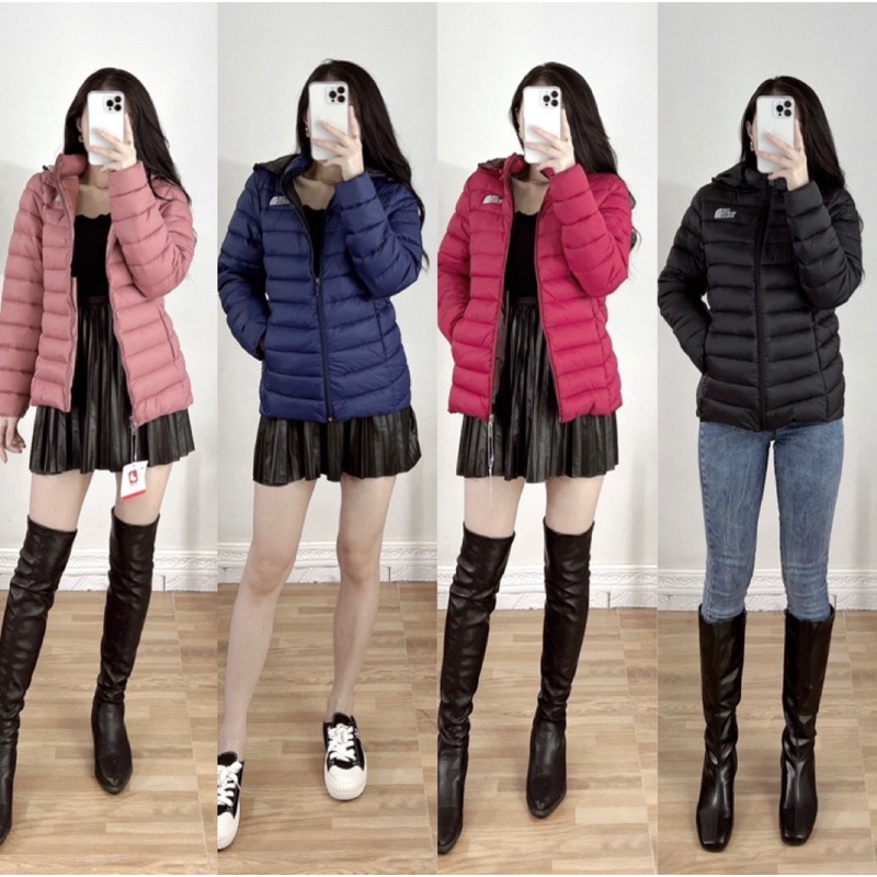 BÁN SỈ ÁO PHAO SIÊU NHẸ TNF CHO NỮ - bảng 4 màu