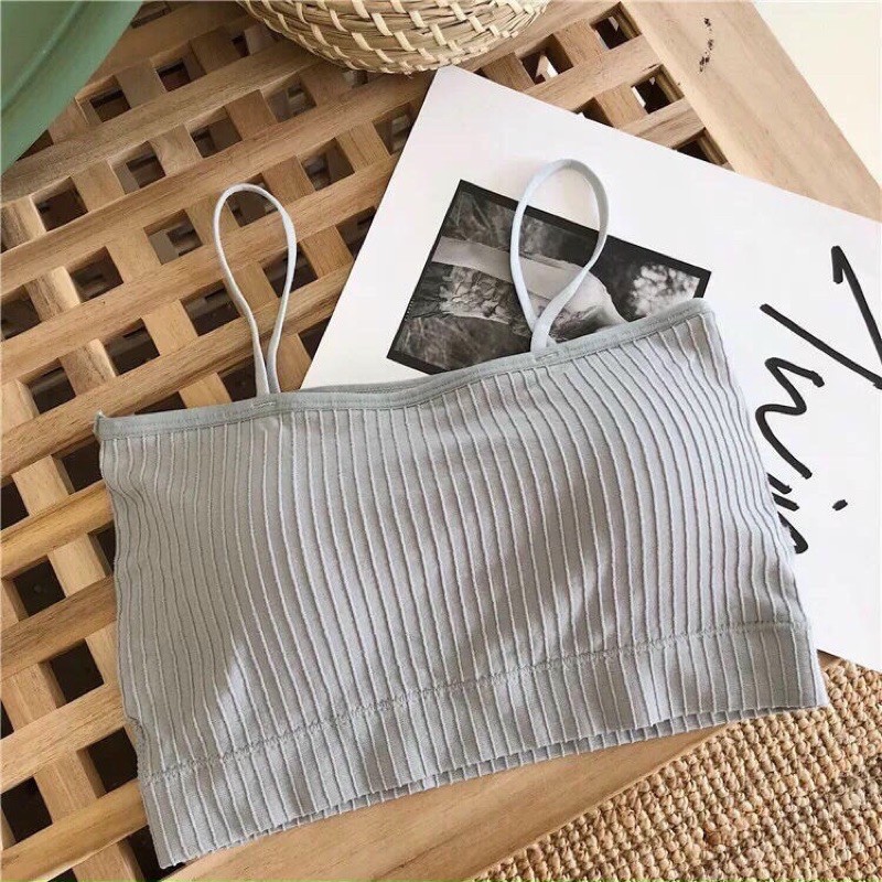 áo bra, áo hai dây crotop thun gân