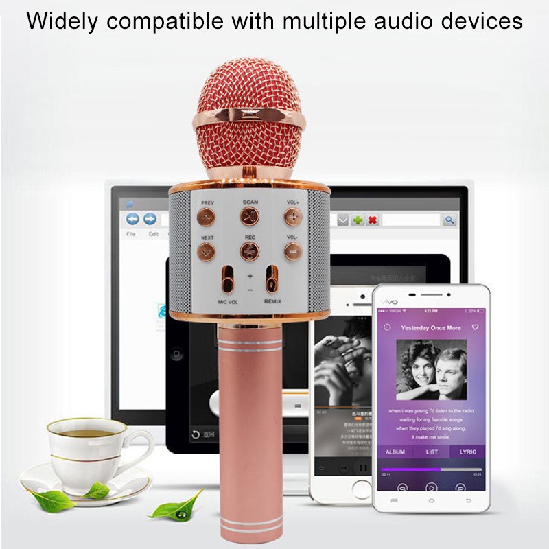 MIC02- Micro Không Dây Tiện Dụng Chất Lượng Cao WS-858 kết nối Bluetooth