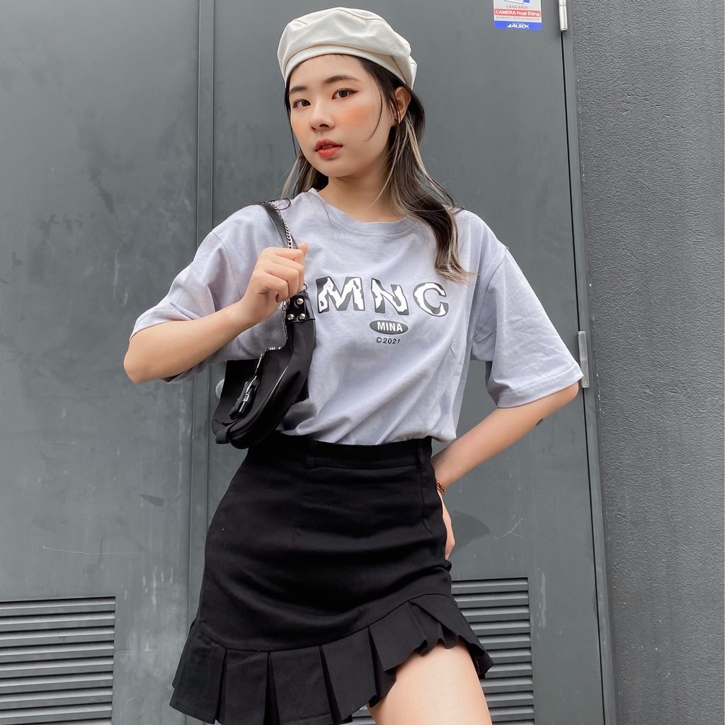 [Mã SKAMA06 giảm 8% tối đa 50K đơn 250K] (ẢNH THẬT) Áo thun/phông cộc tay unisex Mina studio HT412 chất liệu cotton thấ | BigBuy360 - bigbuy360.vn