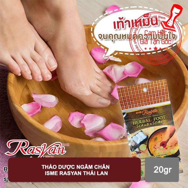 01 gói thảo dược ngâm chân Isme Rasyan thái lan 20g