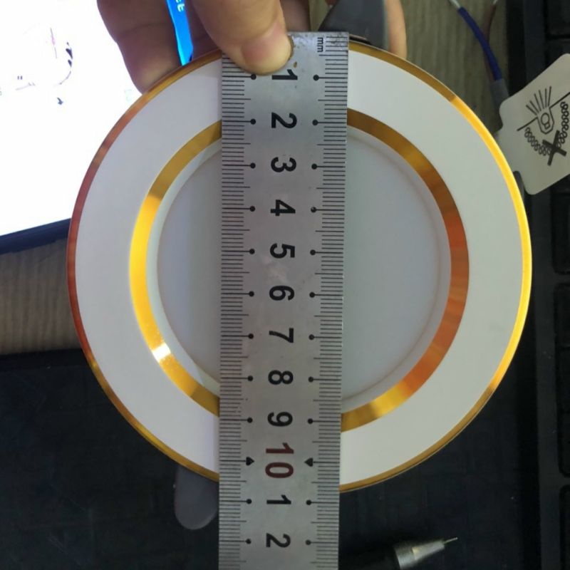 Đèn Led Downlight Âm Trần 7W 3 Chế Độ 3 Màu Tăng phô liền Viền Vàng Bạc Viền Đen phi 75 đến 90 Ensco