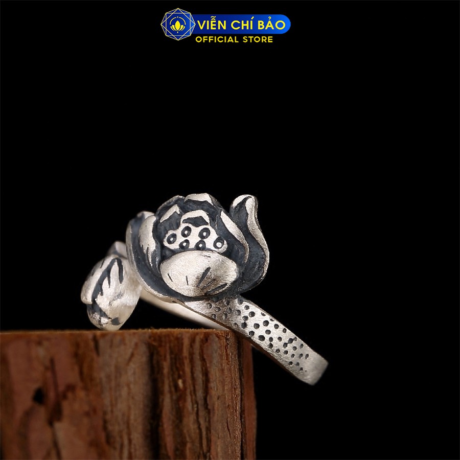 Nhẫn bạc nữ Hoa sen chất liệu bạc Thái 925 thời trang phụ kiện trang sức nữ Viễn Chí Bảo N000293