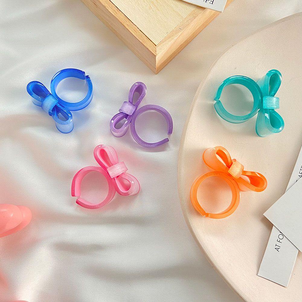 Nhẫn Hở Hình Nơ Bằng Nhựa Resin Sáng Tạo Cho Nữ