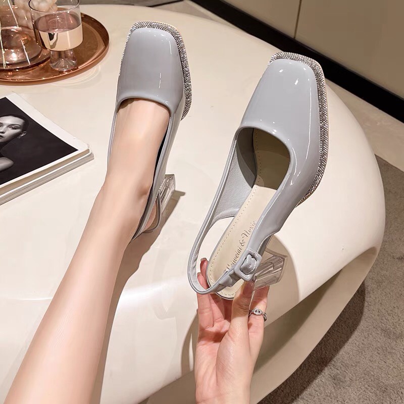 Giày cao gót nữ đế trụ 7cm mẫu mới 2024